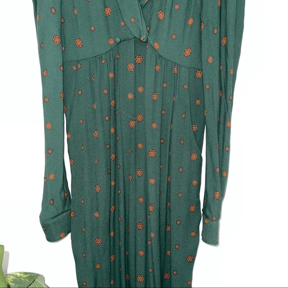 Free People Jade Star Eyes Jumpsuit S Forest Green NWOT - Picture 7 of 10
